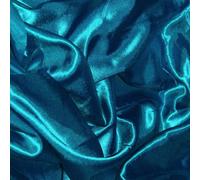 CQL Satin Fabric by The Metre - 60 Inch Wide Satin Roll for Wedding Dresses, Bespoke Tailoring & Decoration Projects - Soft, Smooth, Silk-Like Finish(Teal,1 Metre)
