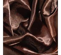 CQL Satin Fabric by The Metre - 60 Inch Wide Satin Roll for Wedding Dresses, Bespoke Tailoring & Decoration Projects - Soft, Smooth, Silk-Like Finish(Brown,5 Metre)