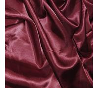 CQL Satin Fabric by The Metre - 60 Inch Wide Satin Roll for Wedding Dresses, Bespoke Tailoring & Decoration Projects - Soft, Smooth, Silk-Like Finish(Burgundy,1 Metre)