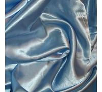 CQL Satin Fabric by The Metre - 60 Inch Wide Satin Roll for Wedding Dresses, Bespoke Tailoring & Decoration Projects - Soft, Smooth, Silk-Like Finish(Pale Blue,1 Metre)