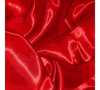 CQL Satin Fabric by The Metre - 60 Inch Wide Satin Roll for Wedding Dresses, Bespoke Tailoring & Decoration Projects - Soft, Smooth, Silk-Like Finish(Red,1 Metre)