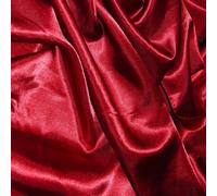 CQL Satin Fabric by The Metre - 60 Inch Wide Satin Roll for Wedding Dresses, Bespoke Tailoring & Decoration Projects - Soft, Smooth, Silk-Like Finish(Dark Red,1 Metre)
