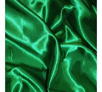CQL Satin Fabric by The Metre - 60 Inch Wide Satin Roll for Wedding Dresses, Bespoke Tailoring & Decoration Projects - Soft, Smooth, Silk-Like Finish(Emerald Green,1 Metre)