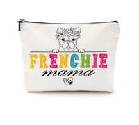 CQM Christian, Lawyer, Frenchie, Boho & Funny Gifts for Women, Travel & Birthday Presents Themed Makeup & Cosmetic Bags, French Bulldog, 9.6 x 7.4 inches