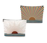 CQM Christian, Lawyer, Frenchie, Boho & Funny Gifts for Women, Travel & Birthday Presents Themed Makeup & Cosmetic Bags, Boho Sunshine Bag02, 9.6 x 7.4 inches