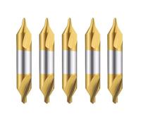 CQMLWSDNW 5PC 2xD6x100 Center Drill Carbide & HSS Co M35 Countersink Chamfer Lath Bit CQMLWSDNW
