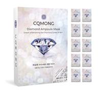 CQMONG Diamond Ampoule Sheet Mask (30g x 10pcs), Korean Face Facial Masks, Glossy & Elastic Skin, Hydrating, Soothing, Nourishing, Collagen & Hyaluronic Acid, Smooth Sheet