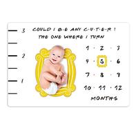 CQNET Friends Baby Monthly Fleece Milestone Growth Blanket, Could I be Any Cuter? Friends Frame Newborn Baby Milestone Blanket, Pivot Age Blanket Baby Present Friends Theme TV Show Merchandise Large
