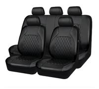 CQOIMQ 9 Pcs Car Seat Cover for Hyundai i10/i20/i30/i40/ix20/ix35/ix55/ioniq/ioniq 5/Kona/Grandezza, Car Seat Protector Full Set Leather Full Surround Breathable Waterproof Car Accessories,Black