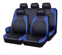 CQOIMQ 9 Pcs Car Seat Cover for Hyundai i10/i20/i30/i40/ix20/ix35/ix55/ioniq/ioniq 5/Kona/Grandezza, Car Seat Protector Full Set Leather Full Surround Breathable Waterproof Car Accessories,Blue