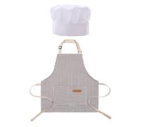 CQQNIU 1 Apron For Kids And 1 Chef Hat For Kids, Adjustable Apron, Kitchen Apron, Anti-Dirty Apron For Cooking