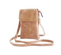 CQQNIU 1 Piece Women's Retro Modern Mobile Phone Bag, Brown, 20cm x 15cm x 1cm, Unisex, Sling, Polyurethane