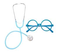 CQQNIU 1 Toy Stethoscope And 1 Round Glasses, Children'S Stethoscope, Children'S Simulation Game Props, Children'S Educational Toys