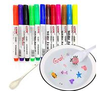 CQQNIU 12-color water brush, floating marker pen in water for painting, children's dry-erase graffiti multi-purpose water-painting pen educational toy (free 1 spoon)
