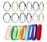 CQQNIU 12-Piece Pet Identification Rings And 12-Piece Pet Collars, Pet Puppy Collars, Adjustable Pet Collars