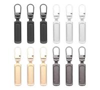 CQQNIU 12 Pieces Of Metal Sliders, Clothing Slider Replacement, Detachable Slider, Suitable For Clothes, Bags And Luggage