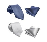 CQQNIU 2 Men'S Ties And 2 Suit Pocket Squares, Suit Accessories, Classic And Ele Ties, Decorative Ties