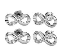 CQQNIU 2 Pairs of Diamond Earrings, Women's Earrings, Personalized Figure 8 Earrings, Jewelry Decoration, Fashion Earrings, Clothing Accessories Earrings