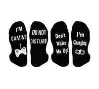 CQQNIU 2 Pairs Of English Socks, Black Socks, Women'S Funny Socks, Non-Slip Mid-Calf Socks, Unisex, Warm Socks