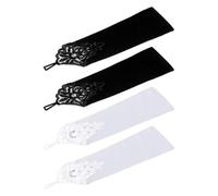 CQQNIU 2 Pairs Of Prom Gloves, Dress Matching Gloves, Satin Gloves, Fingerless Gloves, Vintage Gloves