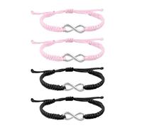 CQQNIU 2 Pairs Of Woven Bracelets, Figure 8 Bracelets, Adjustable Bracelets, Women’S Bracelets, Couple’S Bracelets, Clothing Accessories