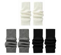 CQQNIU 3 Pairs Of Long Knitted Leg Warmers, Women’S Thermal Socks, Leg Warmers, Clothing Accessories, Elastic And Soft Leg Warmers