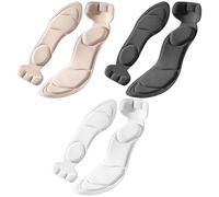 CQQNIU 3 Pairs Of Sponge Insoles, Women'S Non-Slip Insoles, Soft Shock-Absorbing Heel Pads, Cuttable Foot Patches, Anti-Wear Insoles