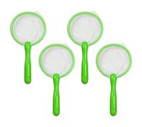 CQQNIU 4 Pieces Of Small Net Bags, Green Fishing Nets, Small Children'S Toys, Aquarium Accessories, Children'S Fishing Net Toys, Fishing Toys