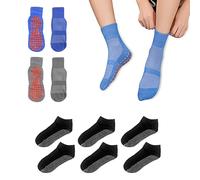 CQQNIU 5 Pairs of Non-Slip Grip Socks Sweat-absorbent Breathable Suitable for Home Yoga Pilates Fitness Dance Ballet Sports Workout Socks