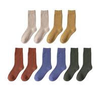 CQQNIU 5 Pairs Of Warm Socks, Retro Classic Socks, Mid-Calf Socks, Floor Socks, Soft And Comfortable Socks