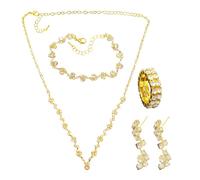 CQQNIU 5 Piece Jewelry Set, Simple Fashion Jewelry, Wedding Accessories, Glitter Jewelry, Ele Jewelry