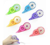 CQQNIU 6pcs 5mm Candy Color Mouse Pocket Correction Tape, Soft Grip Easy Correction Tape Roller for School and Office (Total 72m)