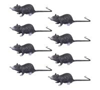 CQQNIU 8 Pieces Of Simulated Mice, Black Mouse Models, Plastic Mouse Toys, Table Decorations, Spoof Props