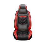 CQRBNE Interior Accessories For Nissan For Qashqai J10 J11 Universal Style Full Coverage Car Seat Cover Pu Leather Auto Seat Covers(I Black Red 5 Seat)