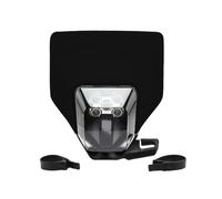 CQRBNE Motorcycle Headlamp For 701 For Enduro TE 300 For Supermoto TC TX FE FX FC 125-500 Dirt Pit Bike Motocross HeadLamp Motorcycle Headlight Plate LED Motorcycle Front Headlight(A-Black)