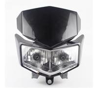 CQRBNE Motorcycle Headlamp For Kawasaki KLX250 KLX250S For D-Tracker X 250 KLX250SF Dirt Bike Motocross Supermoto Twin Front Lamp Headlight Fairing Motorcycle Front Headlight(Black)