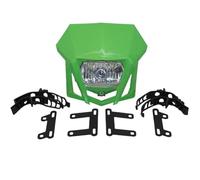CQRBNE Motorcycle Headlamp For WR450F YZ250F XT250X XT600 TTR250 Motocross Motorcycle Headlight Plate Motorcycle Front Headlight(Green)