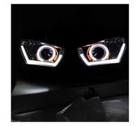 CQRBNE Motorcycle Headlamp For YZF-R3 YZF-R25 2013-2018 LED Headlight White Blue Angel Eyes High Low Beam Assembly Decorative Atmosphere Lamps Motorcycle Front Headlight(Red Headlight)