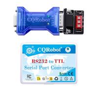 CQRobot 5V/3.3V Passive RS-232 to TTL Serial Port Conversion Adapter with Status Indicator, Asynchronous Full-duplex Fully Transparent Zero Delay, No RTS/DTR Handshake, 15kV ESD protection.