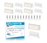 CQRobot JST SH SMD 1.0mm Pitch 10-Pin Electronic Computer Connector Adapter | Male Header Female Receptacle Housing Crimp Contact Terminal PCB Wire-to-Board Adapter Cable Assembly 50 Sets/600 Pieces