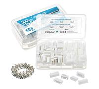 CQRobot JST XH 2.54 mm Pitch 5-Pin/6-Pin/7-Pin Electronic Connector IC Male Plugs, Female Sockets Housing and T-Shaped Crimp Terminal Kit. 60 Sets/480 Pieces Wire-to-Board Adapter Cable Assembly.
