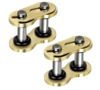 CQSPMOTO #520 Chain Master Link 2 Pack, Gold 520 O-Ring Motorcycle Chain Connecting Link, Heavy Duty Roller Chain Connector Links for Motorcycle Dirt Bike ATV Quad Pitpro Agricultural Machine Tractors