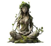 CQSVUJ Bohemian Goddess Statue, Green Goddess Statue Nature Gaia Goddess Statues Acrylic Plaque Desktop Decoration for Home Office (#1PCS)