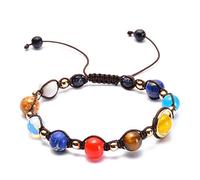 CQSVUJ Miniverse Bracelet, Solar System Bracelet, The Eight Planets Guardian Star Bracelets, Universe Bracelet Planet Miniverse Bracelet, Natural Stone Beads Bracelet, One Size, Stone, no gemstone