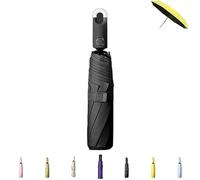 CQSVUJ Three-Fold Self Opening And Retracting Umbrella With Buckle, Women and Men Automatic Open Close Folding Umbrella, Lightweight Portable Foldable Travel Umbrella (Black)