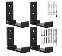 CQSYWQING 4 Pack Foldable Aluminum Wall Hooks for Heavy Duty - Space Saving Multi-Purpose Hanger for Clothes, Hats, Coats, Headphones, Wall Hooks for Hanging, Organizer with Screw Mounting.