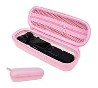 CQT Carrying Case Bag for DJI OSMO Pocket 4 3, Portable Storage Small Protector Hard Bag for Pocket 4 3 Xtra Muse Vlogging Camera Accessories Protective Organizer Bag (Light Pink)