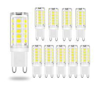 CQTLED G9 LED Bulbs 4W, Cool White 6000K,400 Lumens,No Flicker,Not Dimmable, AC220-240V，Equivalent to 40W Halogen Bulbs,10 Pack
