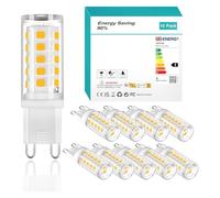 CQTLED G9 LED Bulbs, Warm White 3000K, 3W Equivalent to 30W 40W Halogen, No Flicker, Non-Dimmable G9 Bi-pin Base LED Lamp for Lighting Decor, Chandelier,10 Pack