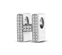 CQWVB Charms Beads Letter 925 Sterling Silver for Pandora Bracelet, Alphabet Dangle Pendant Charms for Necklace and Bracelet Jewelry Gifts for Women